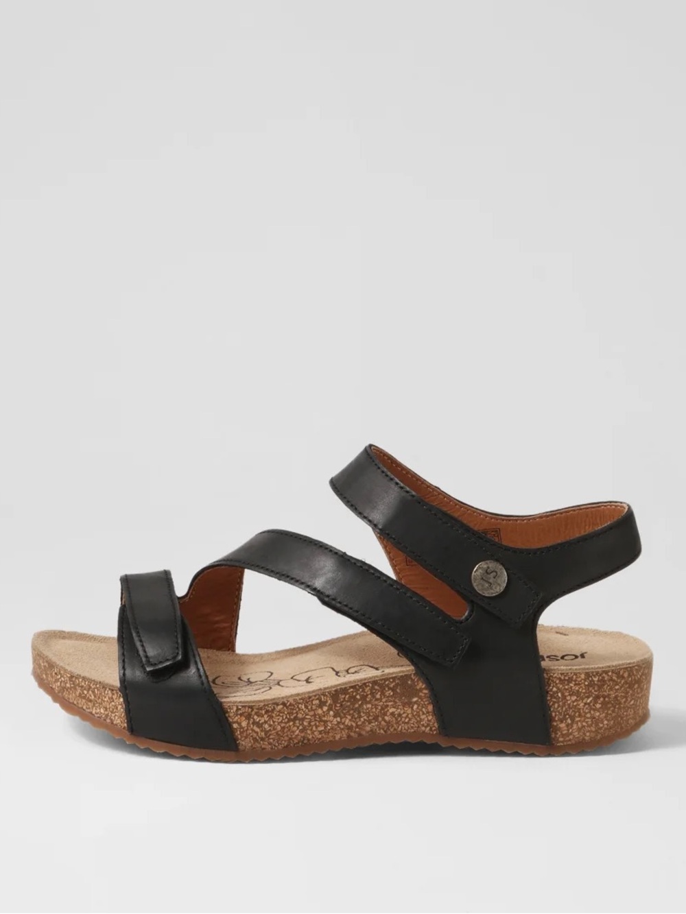 Josef Seibel Tonga 25 Sandal Shock Absorption Mini Wedge Women 41 Black
